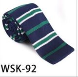New Design 100% Polyester/Silk Knitted Tie (wsk-92)