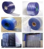 Ribbed Crystal PVC Strip Curtain for Entrance