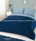 100% Polyester Brushed Reversible Dyed Duvet Cover Set