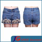 Fashion Women Embroidered Jeans Shorts (JC6072)