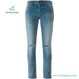 Blue Cotton Blend Distressed Skinny Fit Women Jeans Denim (Pants E. P. 421)