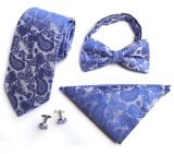 Wholesale Mens Handmade Gift Box 100% Silk Ties Silk Hanky Silk Bow Tie Cuff-Link Set (ST005/006/007/008)