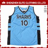 Custom Blue Men embroidered Polyester Basketball Jersey