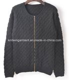 Women Fashion Winter Wool Cashmere Cardigan with Warming (X-249)