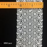 11.5cm White Floral Lace Trim, Royal White French Lace, Alencon Lace, Bridal Gown Lace, Wedding Lace, Garter Lace, Evening Dress Lace, Lingerie Lace Hmhb816