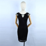 Custom Sheath Dress Lace Work Dress Women Black Lace Dress Patterns Wholesale