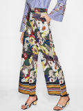 High Quality Women Floral Printing Wide Leg Pants Wholesale