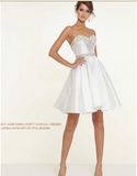 Satin Crystal Beading Cocktail Bridesmaid Prom Dresses (PD9317)