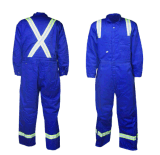 Navy Blue Reflective Long Sleeve 100%Cotton Anti-Static Workwear Uniform