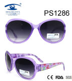 Cute Bultterfly Patten Colorful Kid Plastic Sunglasses (PS1286)