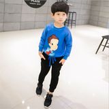 Ks41 Fashion T-Shirt + Pants Suits Microfleece Casual Children Apparel