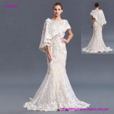 New Arrival Elegant Fashionable Shawl Style Transparent Lace Evening Dress