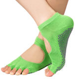 Pure Cotton Open-Toe Anti-Slip Yoga Socks