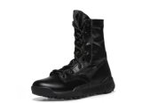 Cow Leather Black Color Super Lightweight Men Military Boots