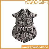 Custom Antique Silver Plated Metal Badge