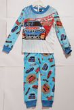 100% Cotton Children's Pajama with Allover Print and Screen Print