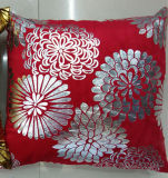 Metallic/Flock Printed Decorative Pillow Metallic Print Cushion (XPL-39)