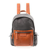 Popular Design Custom Wax Canvas Leather School Backpack for Student