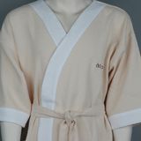 100% Cotton Diamond Weave Kimono Style Bath Robe