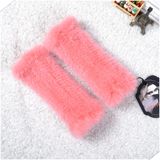 Winter Women Miten Knitted Hat Scarf Gloves Set Mink Fur Gloves