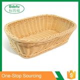 Rectangle Imitation Rattan Bread Basket, Food Serving Baskets, Diplay Baskets for Fruit Food Vegetables