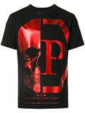 Men's Black Short Sleeves Printed T Shirt