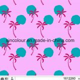 80%Nylon 20%Spandex Sweet Pink Palm Printing Fabric for Swimwear