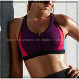 Free Sample Newest Custom Made Wholesale Sexy Zipper Yoga Bra