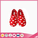 Red Cheap Bedroom Slippers with Lip Print