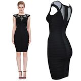 Black High-End Sexy Bodycon Bandage Women Dress