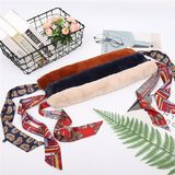 Korea Sweet Style Real Fox Fur Scarves Ribbon Bow Tie Fox Fur Collar