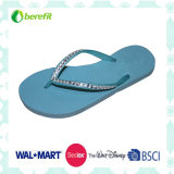 Women's Slippers with PVC Straps with Bead Decoration