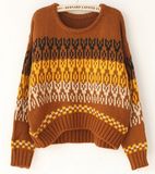 Jacquard Short Sweater (BT6647)