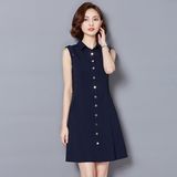 Short Sleeve Black Dress Fashion Ladies Office Dress