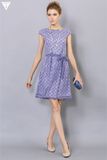 Fashion Design Summer Ladies Slim Lace Women Dress with Belt