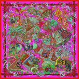 Digital Print Custom Fashion Silk Scarf (F13-DP-0009)