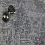 Fashion Accessory Grey Fashion Printing 100% Polyester Scarf for Girls