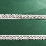 Ivory White DOT Net Trimming Lace with Small Fringes by The Yard