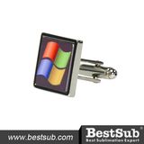 Bestsub Square Zinc Alloy Promotional Sublimation Printed Fashion Cufflinks (XK02)