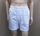 Comfortable White Men's Underpants/Shorts/Boxer Brief (V3202)