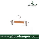 Wholesale Cheap Wood Pant Hanger with Two Clip for Children