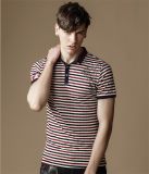 Men's Hot Sale Stripe Cotton Polo T-Shirt