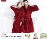 New Fashion Lover's Solid Color Coral Fleece Bathrobe Df-8853