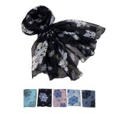 Hot-Selling Snowflake Design Lady Voile Long Shawl