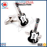 Custom Guitar Shape Plating Gold Silver Cufflink