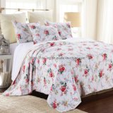 Cotton Sateen Rotary Print Quilt in Blush (DO6106)