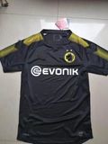 1718 Dortmund Away Black Football Jerseys