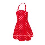 Wholesale Vintage Colorful Dots Print Chiffon Full Aprons for Women