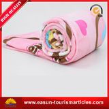 Embroidery Cute Polar Fleece Disposable Blanket for Airplane