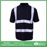 High Quality Balck Reflective Polo Shirts